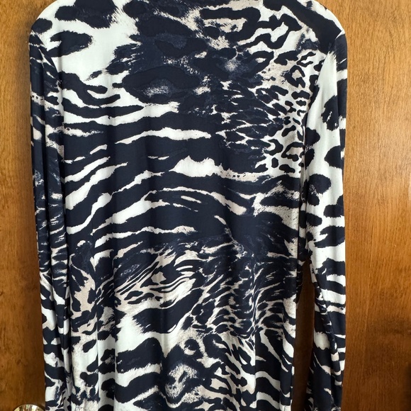 Nice print stretchy blouse with zipper - Picture 4 of 4